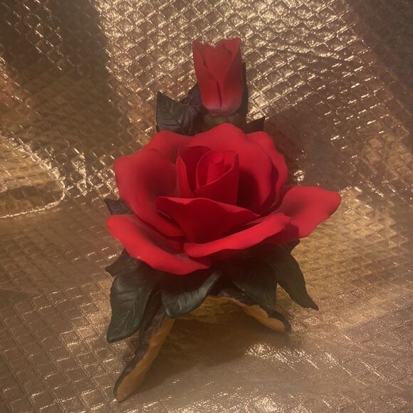 Paul Sebastian Porcelain Rose Sculpture - Picture 4 of 6